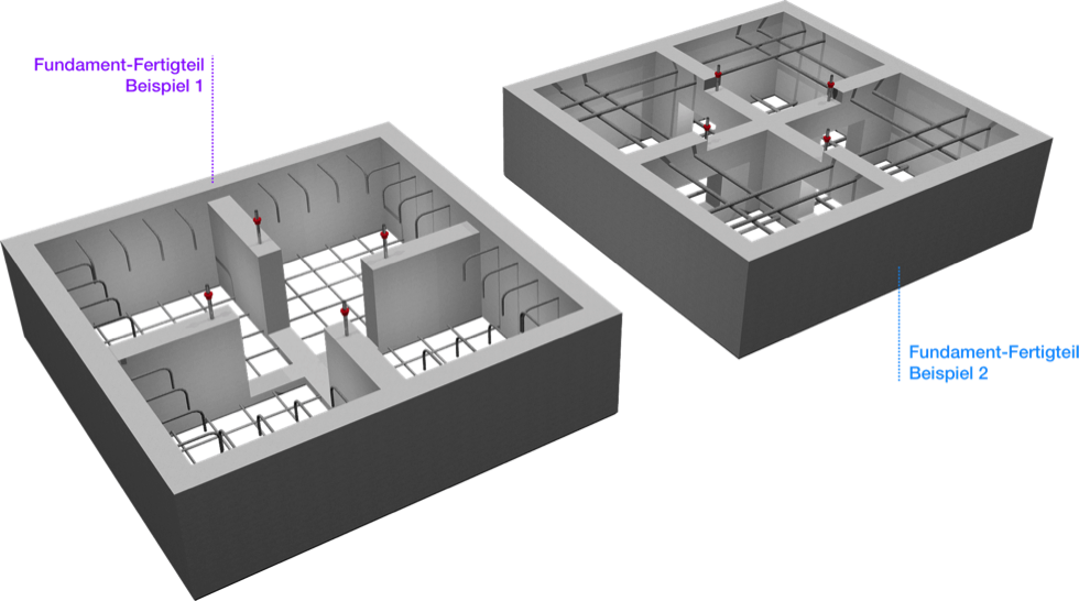 Einzelfundament-Fertigteil - Fundament-Fertigteile